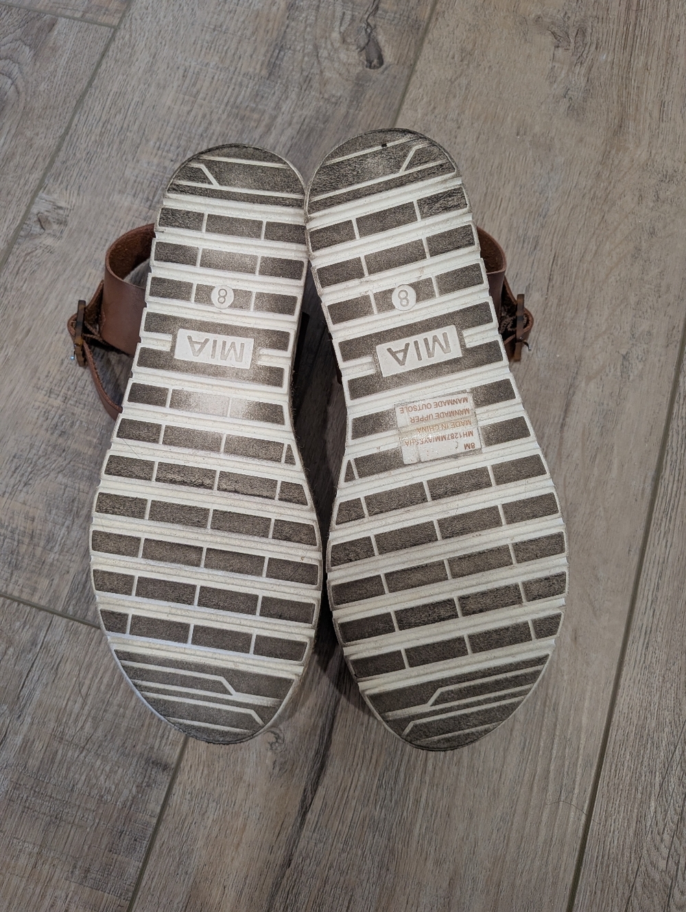 MIA Tan Leather Platform Espadrille Sandal | 8 - Picture 5 of 5